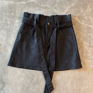 Alice & Olivia Black Denim Skirt